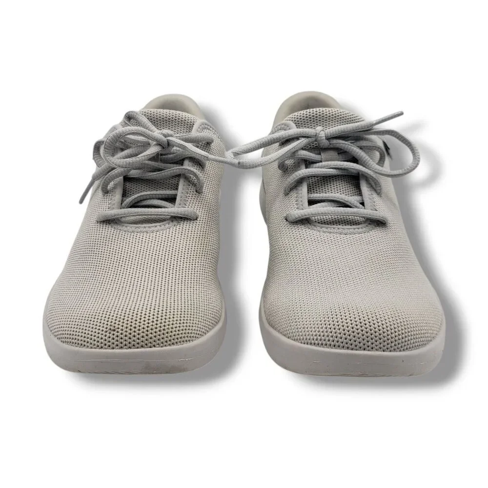 Kizik Madrid Eco Knit Sneakers Womens 9 STAINed‎ Pebble Grey Hands Free